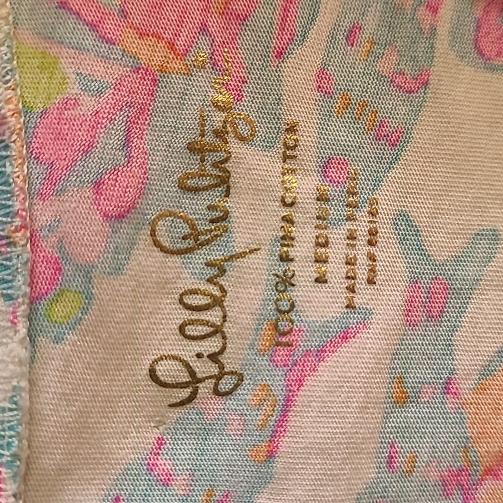 Lilly Pulitzer Christie Dress Scuba to Cuba Sz Med Pima Cotton Bright Colors - Picture 4 of 8